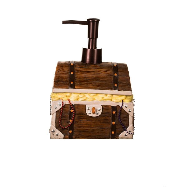 Designed To Furnish Pirates Treasure Chest Lotion & Soap Dispenser, Rustic DE2527436